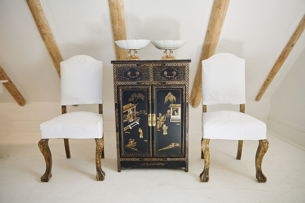 Handcrafted bespoke wooden cabinet and chairs from the newest arrivals collection