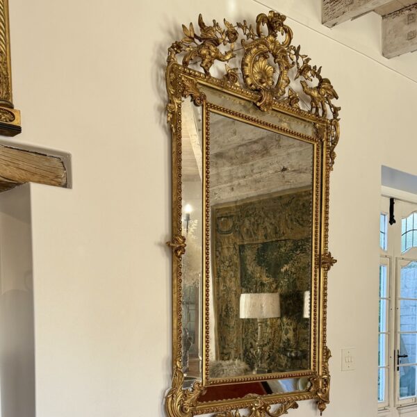 Large gilt mirror 19thc.