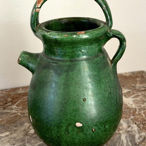 French green glazed jar