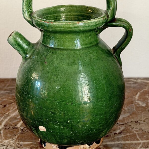 French green glazed jar
