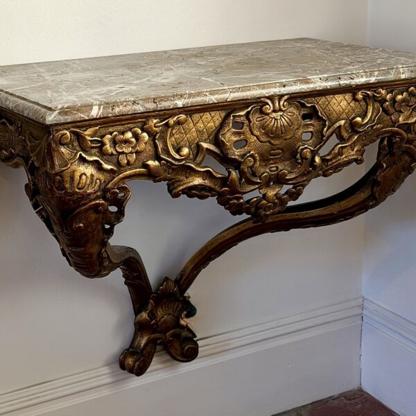 19thC Giltwood console